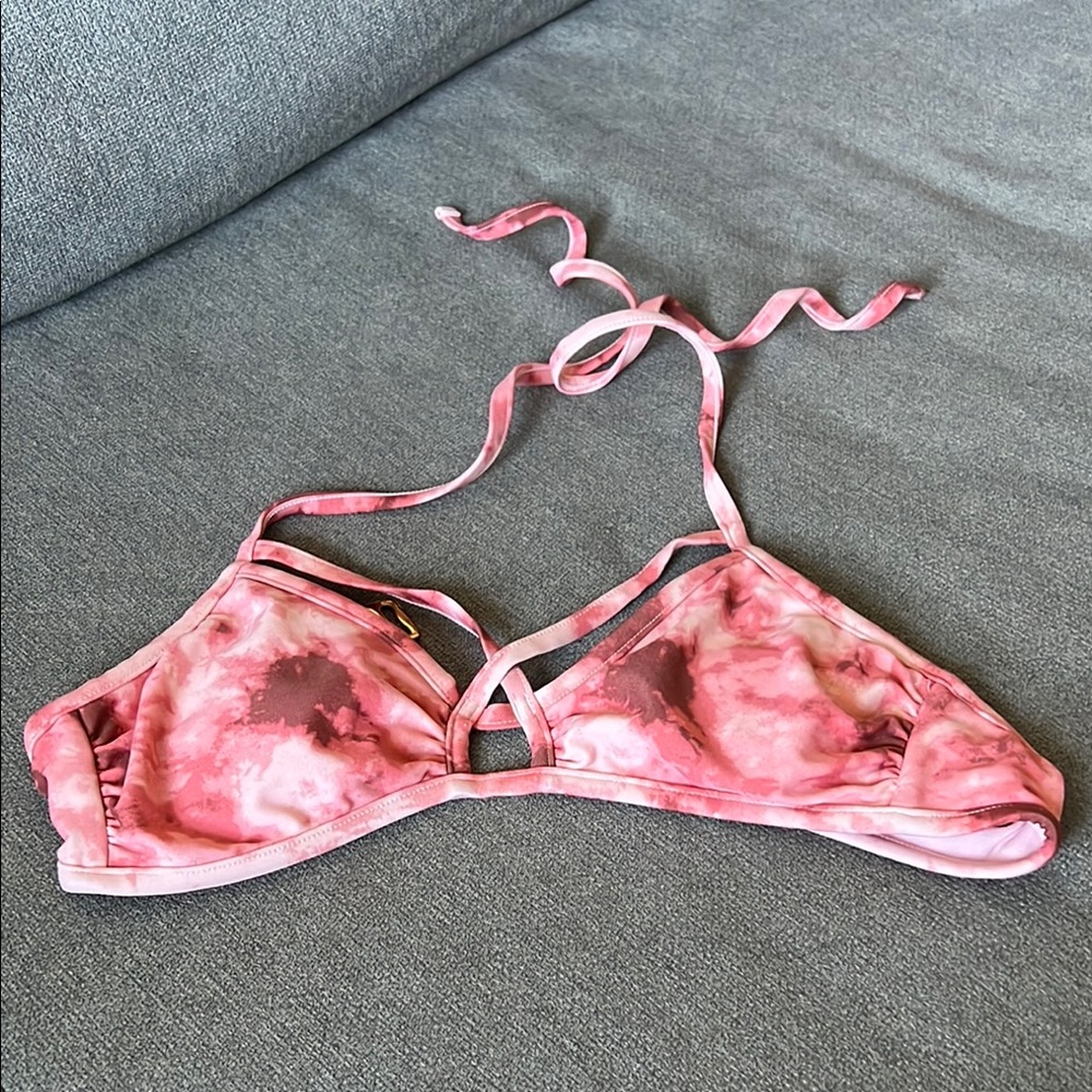 Xhilaration Pink Tie-Dye Bikini Top